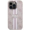 Guess GUHMP15LP4RPSP iPhone 15 Pro 6.1 różowy/pink hardcase 4G Printed Stripes MagSafe